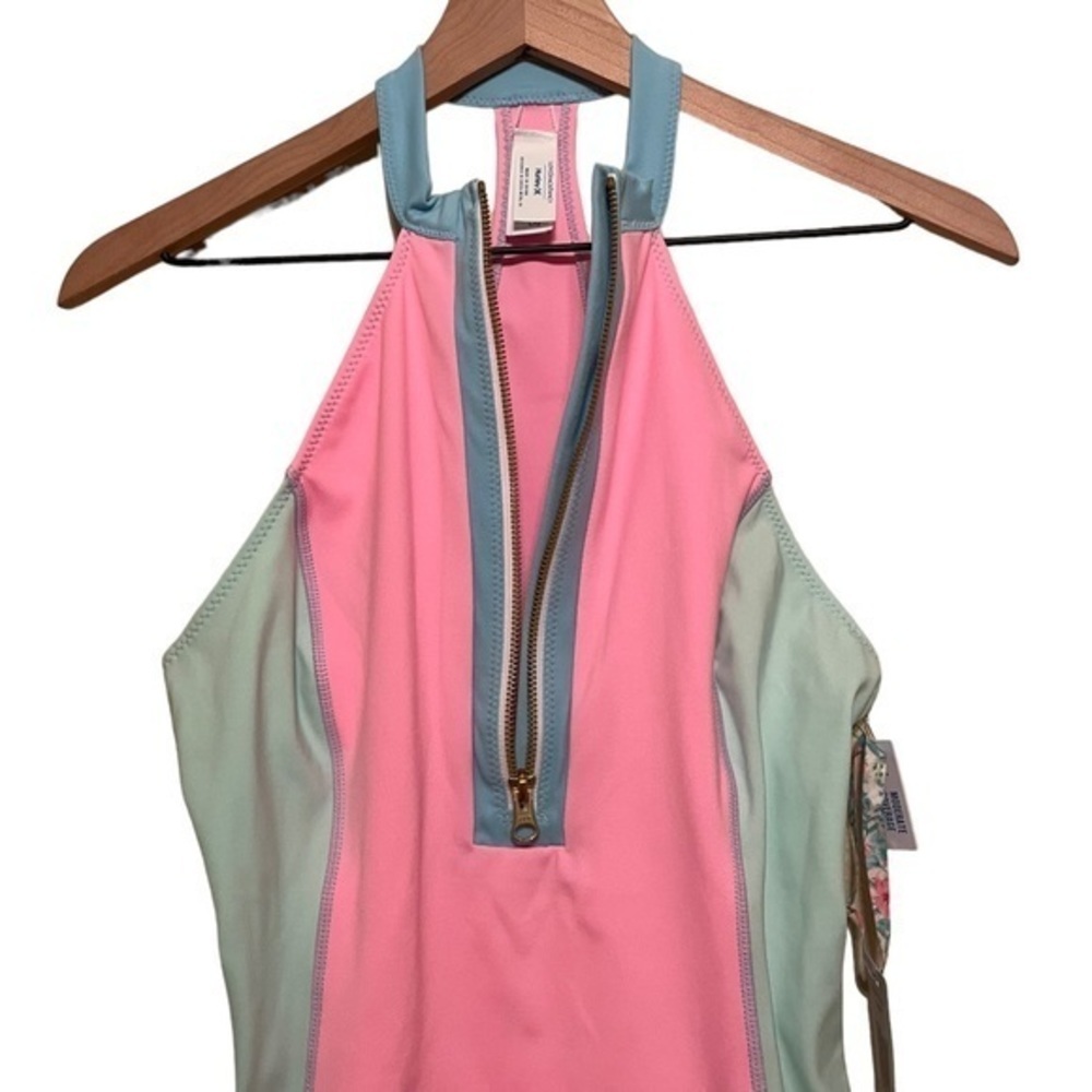 Hurley x LoveShackFancy Max Colorblock Mock One Piece Size M NWT - Picture 8 of 9